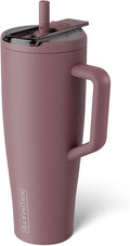 BrüMate Era Flip 40oz Tumbler with 100% Leakproof Covered Straw Lid | Hygienic Covered Straw | Insulated Stainless Steel Water Bottle with Handle | Cup Holder Friendly | BPA-Free (Rose Taupe)