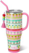 Swig Life 40oz Mega Mug, 40 oz Tumbler with Handle and Straw, Cup Holder Friendly, Dishwasher Safe, Extra Large Insulated Tumbler, Stainless Steel (Cookie Jar)
