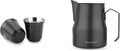 Easyworkz Stainless Steel Espresso Cup 2pcs Set Double Wall 2.5 oz, Bundled Espresso Steaming Pitcher Stainless Steel 15 oz Coffee Frothing Picther Milk Jug Cappuccino Latte Art Cup
