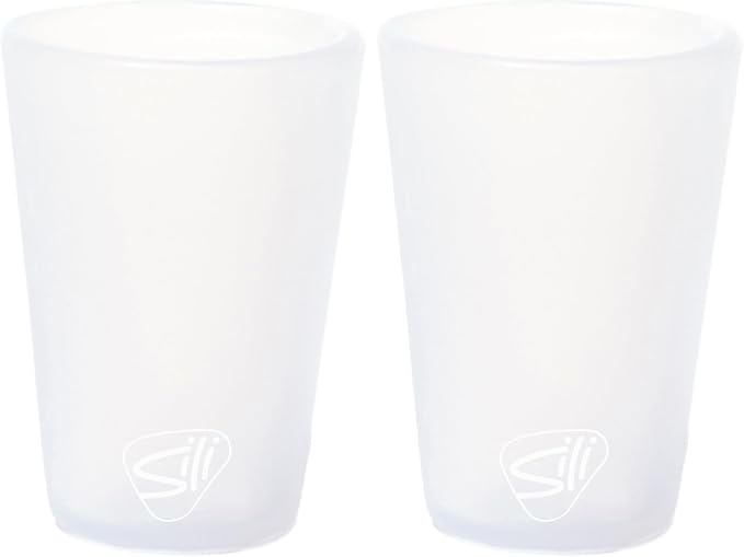 Silipint 1.5oz Silicone Shot Glasses – Pack of 2 Unbreakable, BPA-Free, Non-Toxic, Dishwasher & Freezer Safe Cups – Colored Shot Glasses for Cold Beverages, Cocktails, Travel, Party (Icicle)