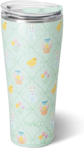 Swig Life 32oz Insulated Tumbler, Travel Coffee Tumbler with Lid, Cup Holder Friendly Travel Coffee Mug, Stainless Steel, 32 oz, Reusable Insulated Mug with Lid (Hoppy Easter)