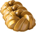 Nordic Ware NW 95577 75th Anniversary Braided Rope Bundt Cake Pan, Gold 12 Cup Capacity (Pack of 3)