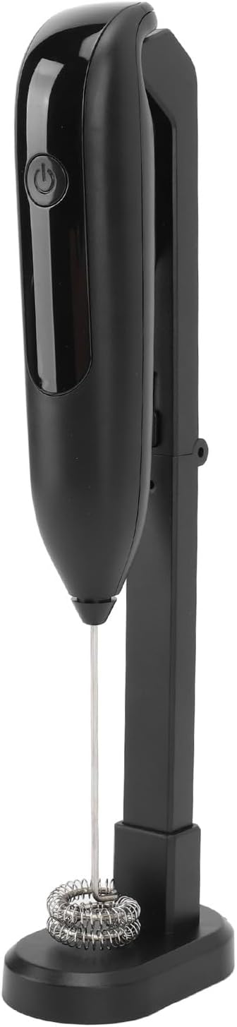 Electric Milk Frother Wireless Handheld, 2 Speeds, Rechargeable with Charging Base, Lightweight ABS Construction - Fast Whisking, Multi Functional for Kitchen and Coffee Brewing