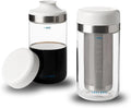 Cold Brew Coffee Maker Set (Brewer & Carafe), Up to 12 Servings of Concentrate, Reusable Stainless Steel Dual Filter, Durable Borosilicate Glass & Spill-Proof Pouring Spout, 16.9 fl oz / 500ml