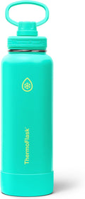 ThermoFlask Insulated Water Bottle with Spout Lid (40 oz, Screamin' Green) - Leakproof, Stainless Steel Water Bottle for Cold & Hot Drinks, Travel & Daily Hydration
