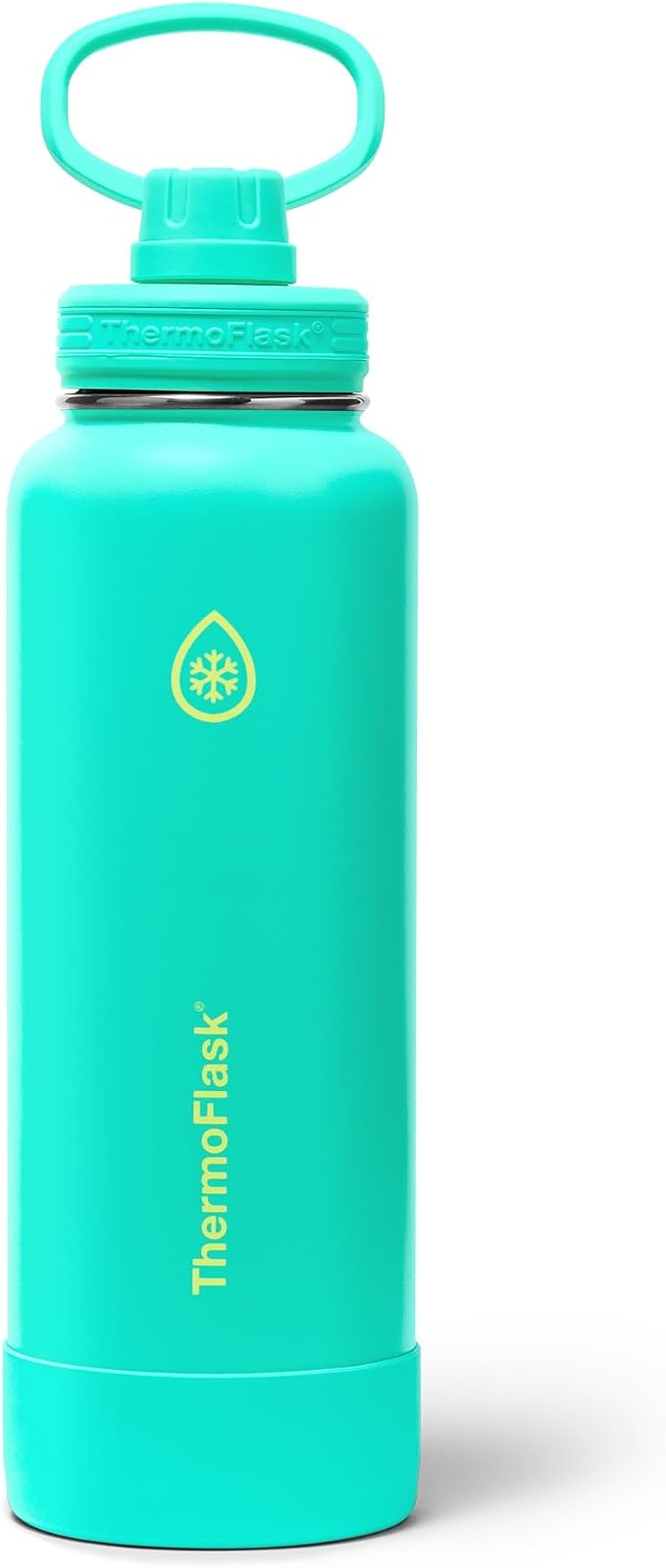ThermoFlask Insulated Water Bottle with Spout Lid (40 oz, Screamin' Green) - Leakproof, Stainless Steel Water Bottle for Cold & Hot Drinks, Travel & Daily Hydration