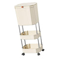 Renter Friendly Trash Bin Storage Shelf Organizers Not Need Drilling Compactly Kitchen Storage Easy Cleaning Garbage Bin Kitchen Trash Can Shelf