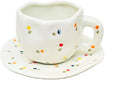 Noviko Flower Coffee Mug Fancy Tea Cups and Saucers Set for Mom 10 oz