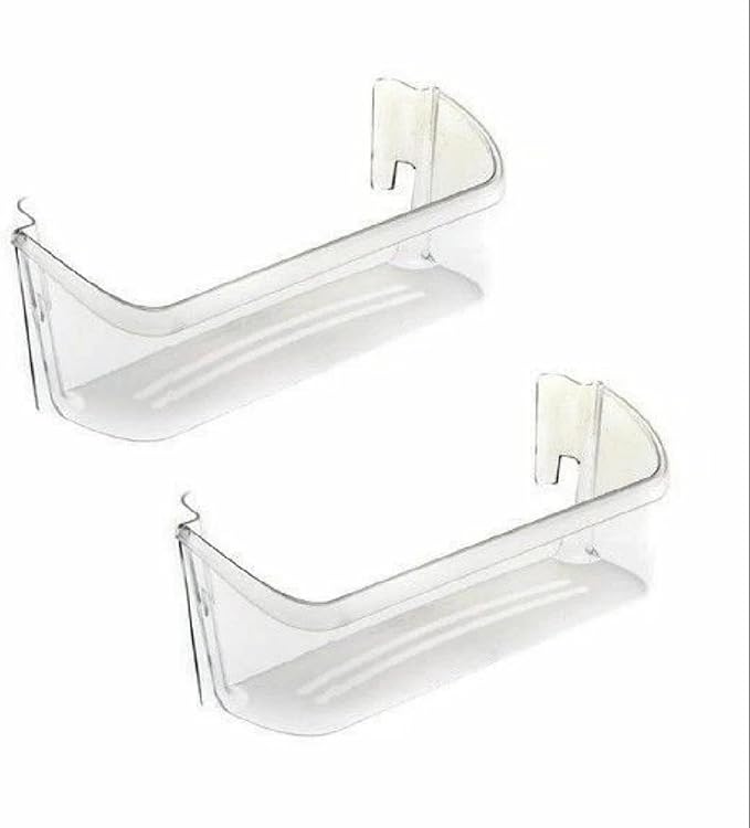 240323002 Door Bin ( 2 Pieces )- for Frigidaire Refrigerator Door shelves - Fridge door condiments beverages organizer - Refrigerator door Shelf - Fridge transparent plastic shelves Bin - W 15-7/8 in