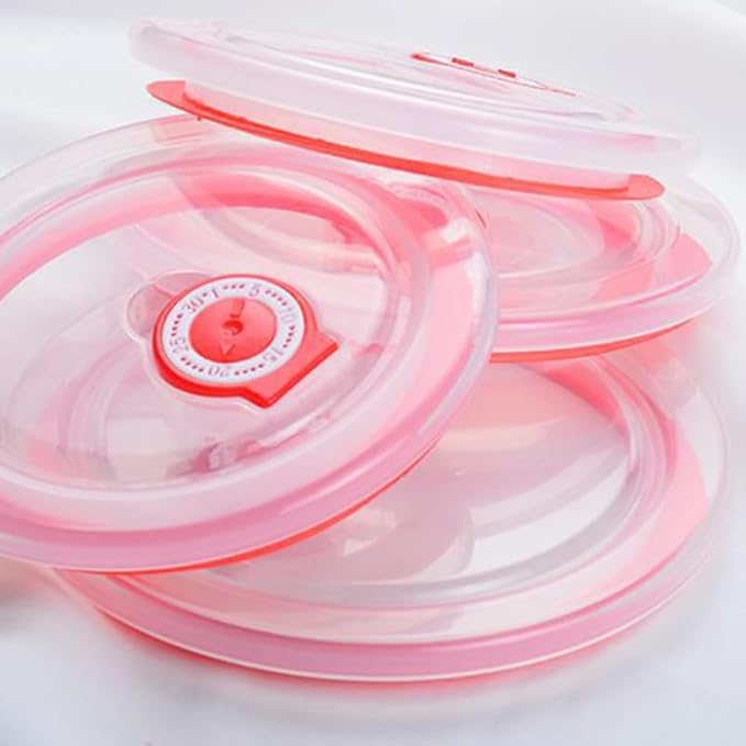 4Pcs Silicone Replacement Lid for Ceramic Bowls - Leak-Proof Microwave Safe Food Covers with Cooling Vent Keep Food Fresh in Kitchen Home and Refrigerator - Suit for 4.53Inch