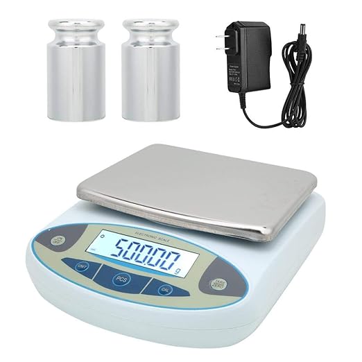 Digital Weighing Scale, 5000g 0.01g 100-240V Digital Precision Scale Lab Weighing Electronic Balance Jewelry Scales for Accurate Gram, Kitchen(US)