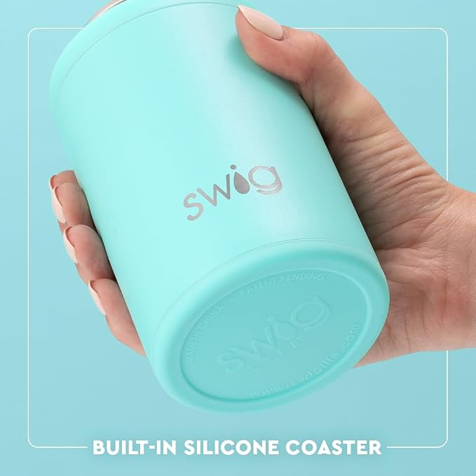 Swig Life Standard Can Cooler, 12oz Insulated Bottle & Can Holder, Stainless Steel Cooler, Covers for Standard 12 oz Beer Bottles, Beach Accessories for Women (Hayride)