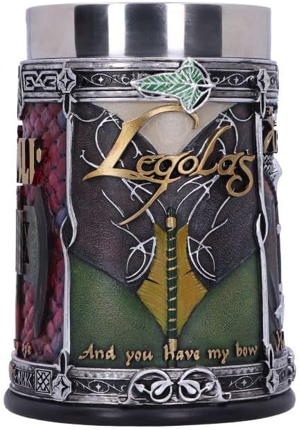 Nemesis Now Officially Licensed Lord of The Rings The Fellowship Tankard, Multi Coloured, 15.5cm