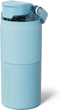BrüMate Rise 18oz Water Bottle with Covered Silicone Straw | 100% Leakproof Insulated Kids Water Bottle | Cup Holder Friendly Base | 18oz (Glacier)