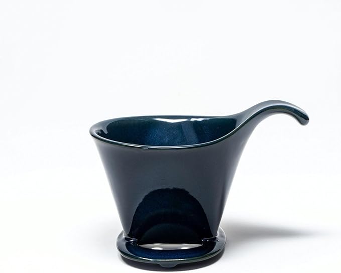 Zero Japan - Bee House Pour Over Coffee Dripper - Lead-Free & Cadmium-Free Ceramic Coffee Maker with Elegant Peek Hole, Drip Cone Brewer Coffee Gifts, Brewing Accessories - Jeans Blue, Standard Size