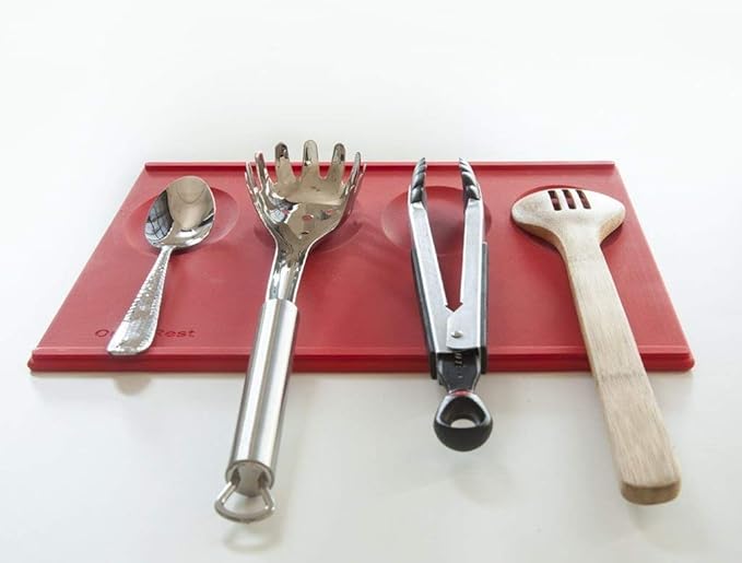 OmniRest Silicone Kitchen Spoon Rest, Multiple Spoon Rest, Pot Holder, Trivet, Extra Thick Silicone, Easy to Clean