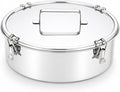 Extra Large Stainless Steel Flanera with Lid, 11.25 Inch 125 fl oz Flan Mold, Molde Para Flan for Family-Size Flan, Quesillo, Custard, Pudding, Cheesecake & Oven Water Bath Baking