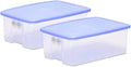 Tupperware Plastic Fruits And Vegetables Storer - 1.6 Litre, 2 Pieces, Blue