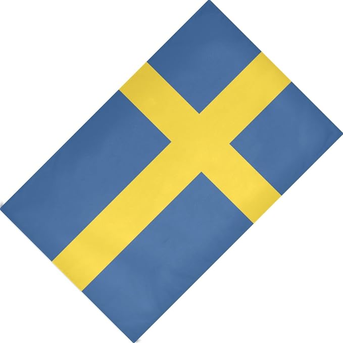Swedish Flag Kitchen Towels Set with Hanging Loop, Kitchen Hand Towels, Tea Towels, Premium Dish Towels for Kitchen, Quick Drying Kitchen Towel Set 18”x 28”