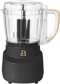 3-Cup Mini Food Chopper 250W with Bowl, Electric Food Processor, Chop & Puree Function, Dishwasher Safe Parts, Safety Lid, Compact Kitchen Appliance (Black)