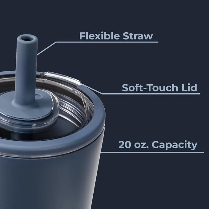 HydroJug Everyday Tumbler 20 oz, Ceramic-Lined Straw Cup, Cascade
