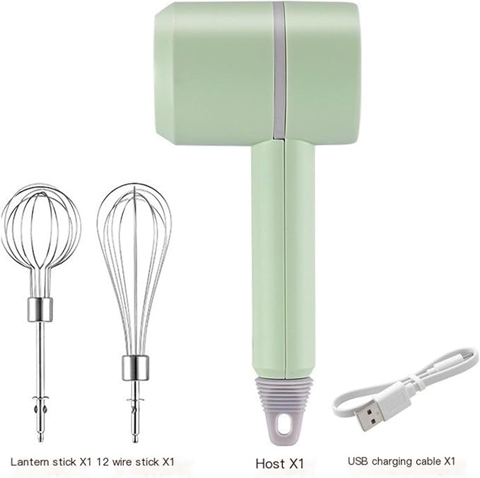 Rechargeable wireless egg beater electric milk frother household whipper mixing handheld small baking(WhiteO])