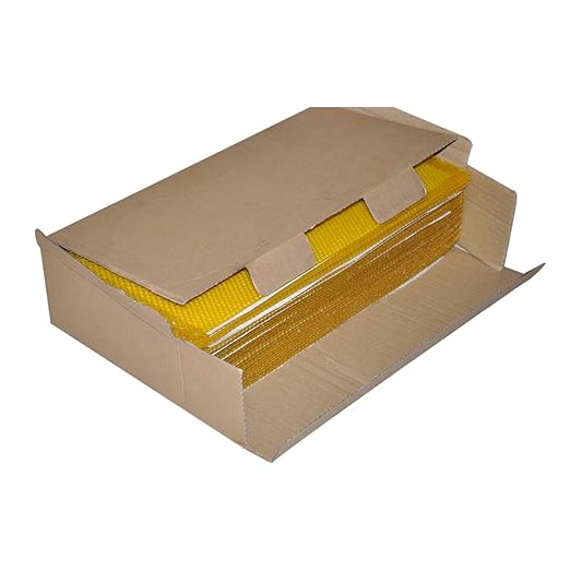 30pcs Beeswax Sheets, Bee Hive Foundation Sheets, Beehive Wax Foundation Sheets, Beeswax Honeycomb Sheets for Beekeeping Candle Making