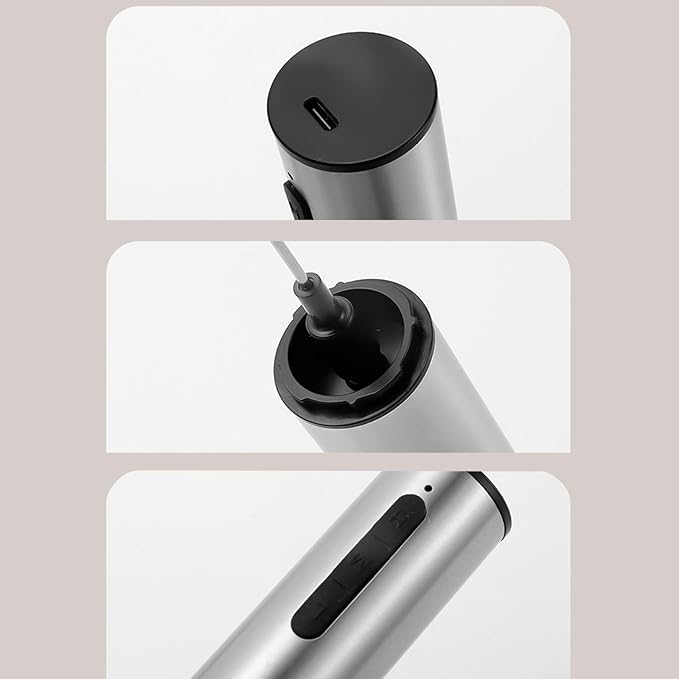 Rechargeable Milk Frother Handheld Electric Foam Maker Whisk Drink Mixer Foamer for Latte Cappuccino Ergonomic Design Hand Mixer