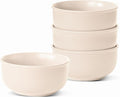 Timeworn Clay Cereal Bowls, Set of 4, 6-Inch, Creamy White | Hand-Finished Stoneware, Farmhouse Style, Microwave Safe, Dishwasher Safe