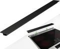 31.5" Slide-in Range Rear Filler Kit, Stove Gap Universal Trapezoidal filling strips, Cooktop Trim Kit Between Stove and Backsplash W10113901A for Whlrlpool & Most Brand (Black-31.5in)