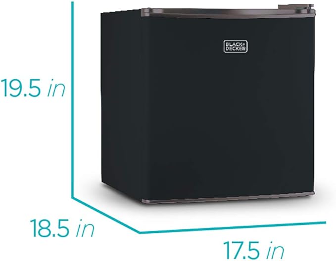 BLACK+DECKER BCRK17B Compact Refrigerator Energy Star Single Door Mini Fridge with Freezer, 1.7 Cubic Feet, Black & Keurig® K-Supreme Single Serve K-Cup Pod Coffee Maker, MultiStream Technology, Black