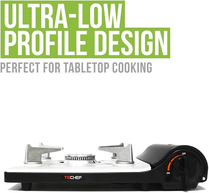 TECHEF - Stovetop Korean BBQ Non-Stick Grill Pan with Agni Portable Gas Stove Burner, Made in Korea (Essential KBBQ Set)