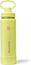 ThermoFlask Insulated Water Bottle with Spout Lid (24 oz, Unmellow Yellow) - Leakproof, Stainless Steel Water Bottle for Cold & Hot Drinks, Travel & Daily Hydration