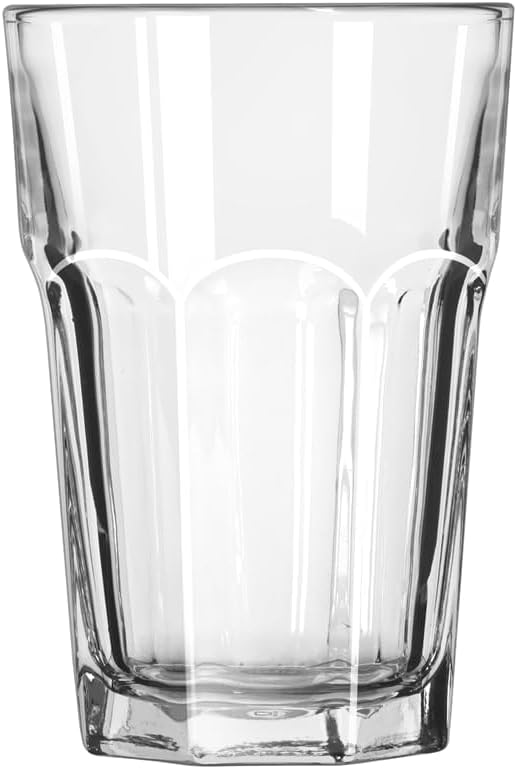 Libbey Gibraltar DuraTuff Drinking Glass Drinking Cup Set, Iconic Heavy Base Bar Glassware hick Drinking Glasses Set of 12, 14-Ounce Juice Glasses