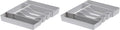 Spectrum HEXA 5-Divider Expandable Silverware Tray (Stone Gray) - In-Drawer Organizer for Kitchen Accessories, Cutlery, Knives, & More/Easy-to-Clean Home & Apartment Essential (Pack of 2)