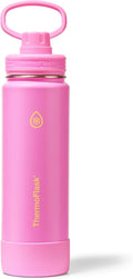 ThermoFlask Insulated Water Bottle with Spout Lid (24 oz, Shocking Pink) - Leakproof, Stainless Steel Water Bottle for Cold & Hot Drinks, Travel & Daily Hydration