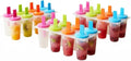 Zerodeko Ice Pop Mold, Set 24 Pcs Reusable Silicone Freezer Trays for Diy Ice Cream Treats Kids Parties and Healthy Summer Snacks