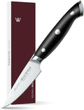 WICKWILLOW 3.5" Paring Knife – Razor Sharp German Steel – Small Kitchen Knife for Peeling, Trimming & Precision Work – Full Tang & Ergonomic Handle – Gift Box – Velina Series