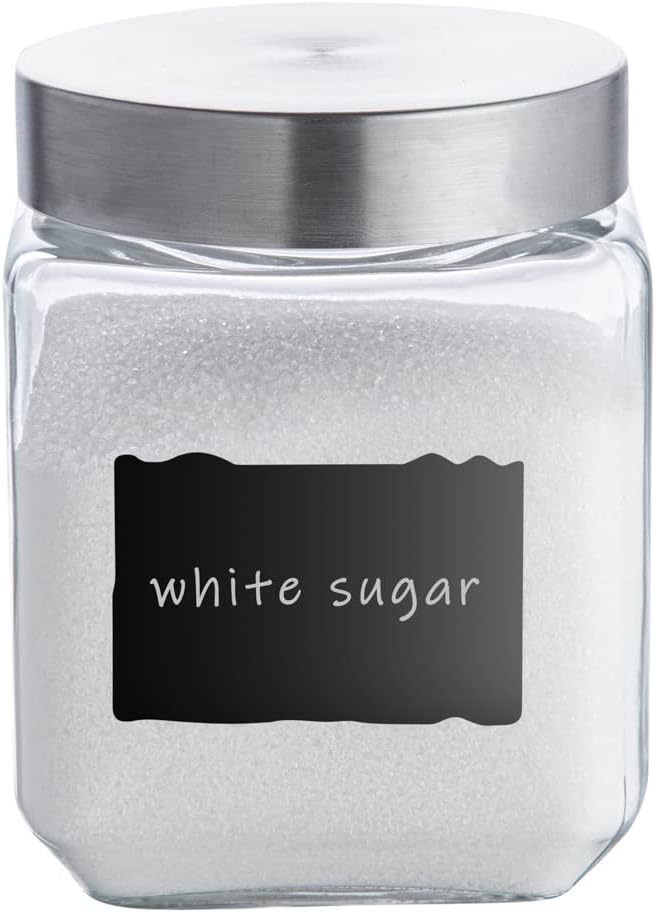 Restaurantware-Vetri Glass Storage Jar Set, 3-Piece Dishwashable Glass Cookie Jars - Airtight Seal, Hot & Cold Friendly, Clear Candy Jars, For Kitchen, Laundry, Or Storage