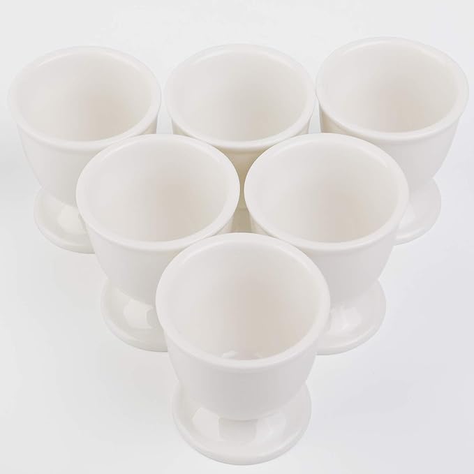 Ceramic Egg Cups Set of 4 for Soft Hard Boiled Eggs