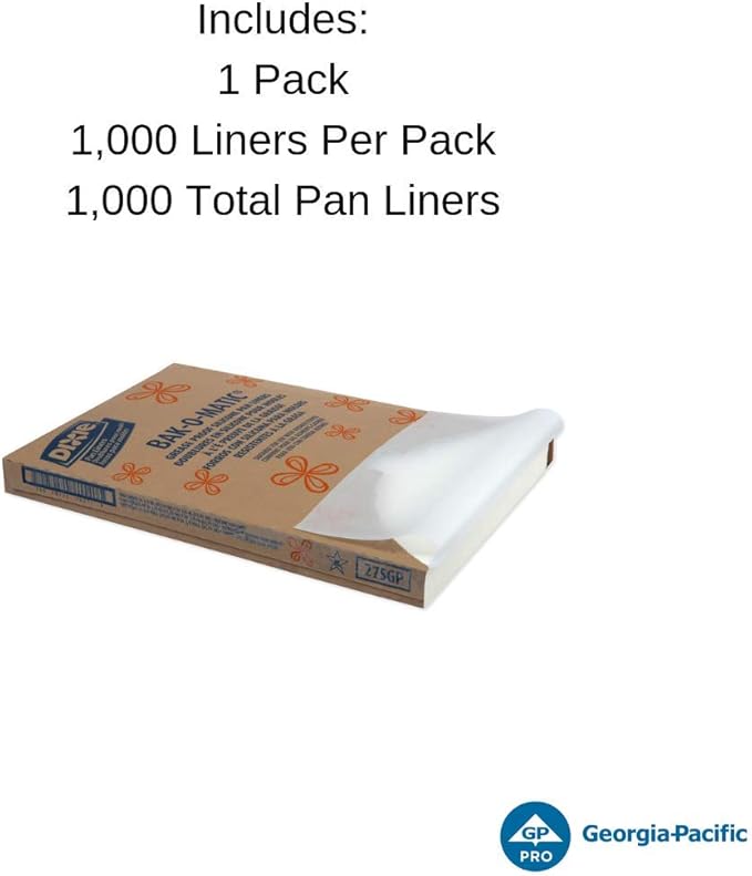 Dixie Grease-Proof Silicone Coated Non-Stick Pan Liner by GP PRO (Georgia-Pacific), White, 27SGP, 24.38'' Length x 16.38" Width, (Case of 1,000)