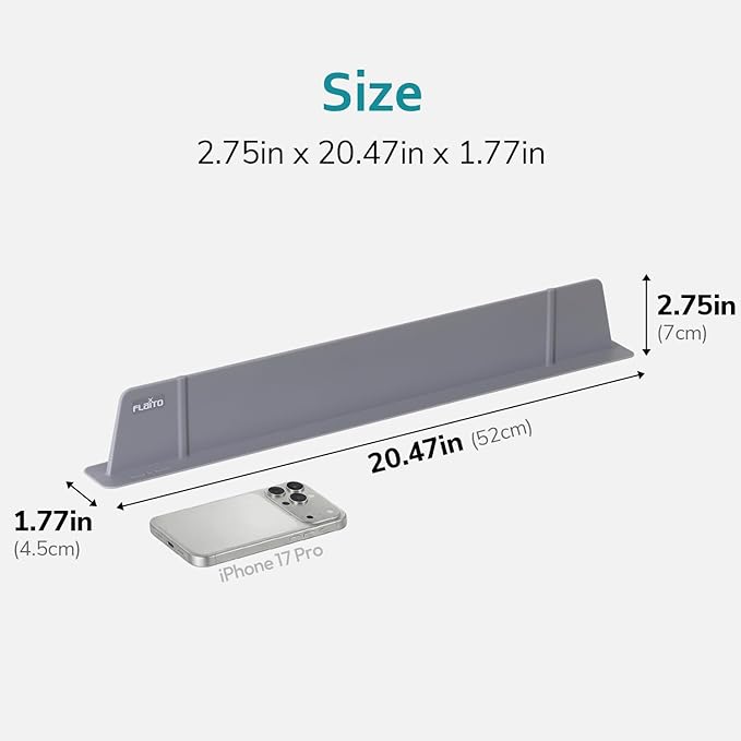 carrotez Silicone Kitchen Sink Splash Guard for Faucet — Silicone Water Splash Guard Mat, Quick Suction Setup, Gray(20.5 x 1.8 x 2.75")