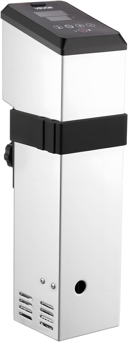 VEVOR Sous Vide Precision Cooker, 1500W Sous-Vide Cooking Machine, Immersion Circulator with LED Digital Display, Adjustable Screw Clamp, Fast-Heating, Accurate Temperature & Timer Control, Sous-Vide