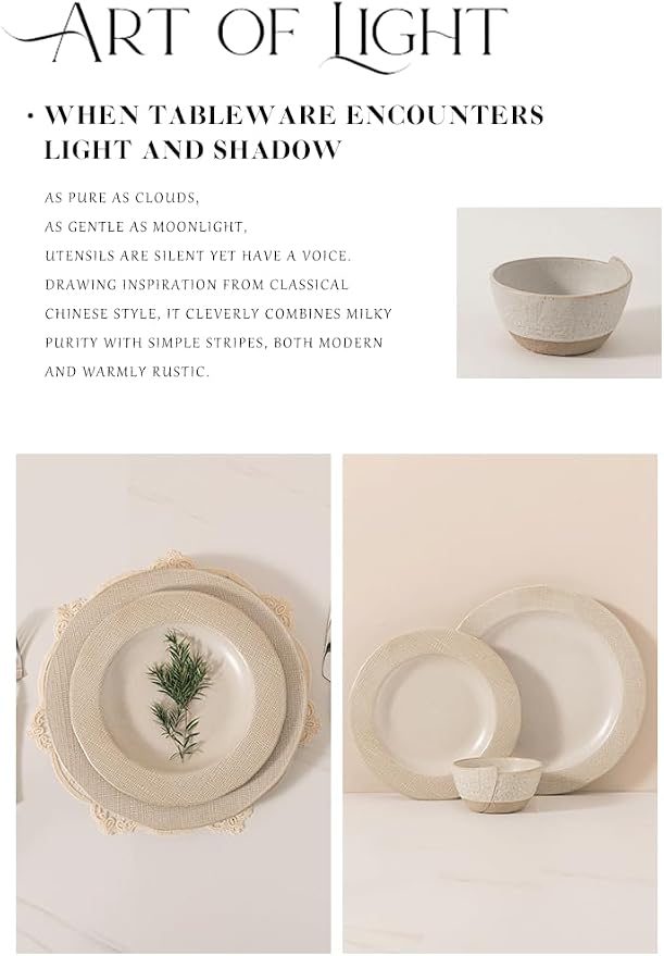 Dinnerware sets plates and bowls sets modern plates,Ceramic Dinnerware Sets,12 Pieces Porcelain Lightweight Plates,Scratch Resistant Dish Set (style - 5, 4 - Set (12pcs))