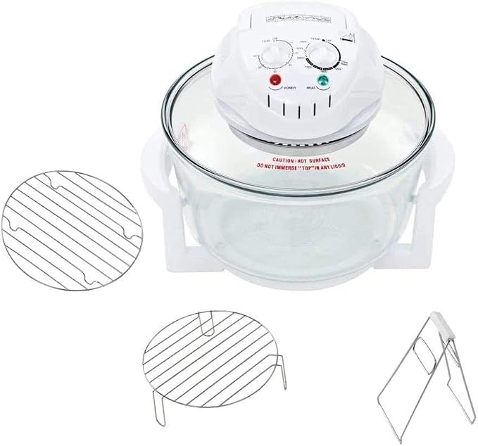 Electric Air Fryer Turbo Convection Oven Roaster Steamer,Halogen Oven Countertop Great for French Fries & Chips