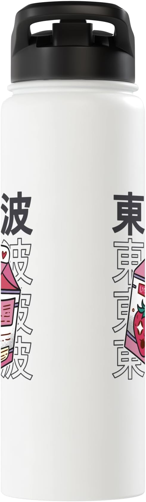Kawaii Strawberry Milk Carton Japanese Aesthetic Teen Anime Stainless Steel Insulated Water Bottle