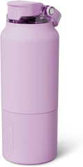 BrüMate Rise 35oz Water Bottle With 100% Leakproof Covered Silicone Straw | Insulated Stainless Steel Water Bottle With Removable Straw | Fast Flow | Soft Sip Silicone Spout | BPA-Free (Lavender)