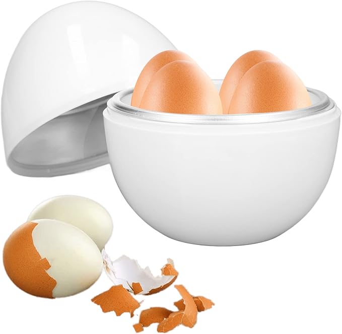 Hard Boiled Egg Cooker, Rapid Egg Cooker, 4 Egg Capacity Electric Egg Cooker for Hard Boiled Eggs, Poached Eggs, Scrambled Eggs, Maker for Steamed Bread, Dumplings