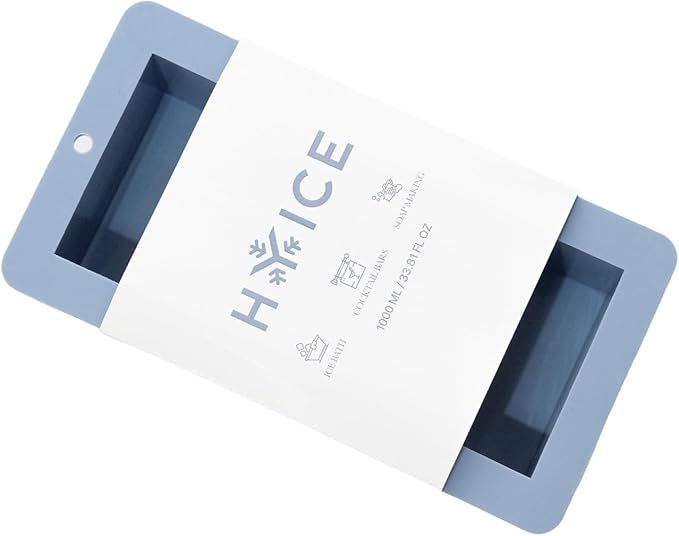HYICE® Large Ice Block Mold for Coolers & Cold Plunge - 2.5 LB Silicone Ice Brick Maker for Camping Accessories