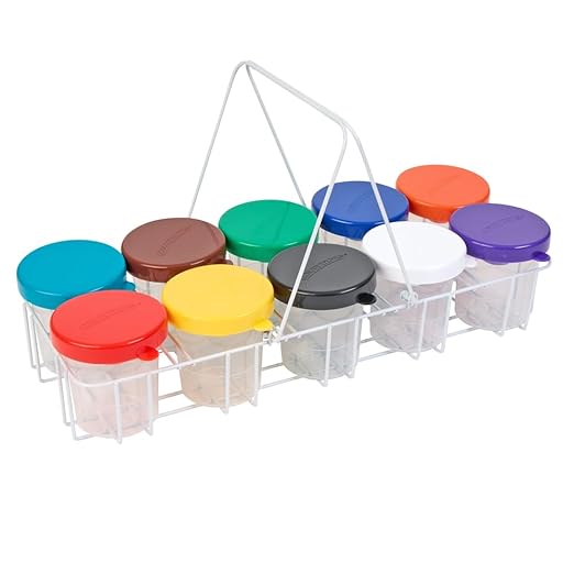 Colorations Paint Cup Caddy for Kids Painting Supplies ( 17 1/4"L x 6 3/4"W x 2 5/8"H)